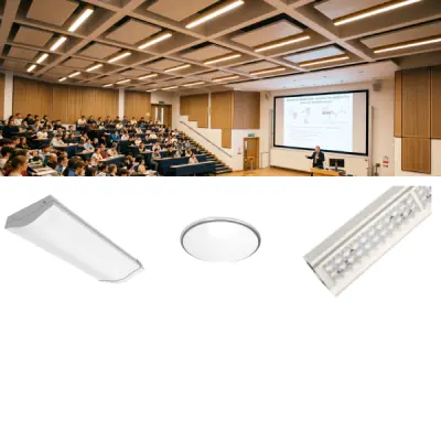 A wide range of commercial LED light fittings with high lumen output and 8 year warranty